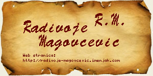 Radivoje Magovčević vizit kartica